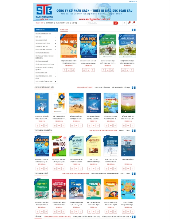 Mẫu website sách - vpp 4